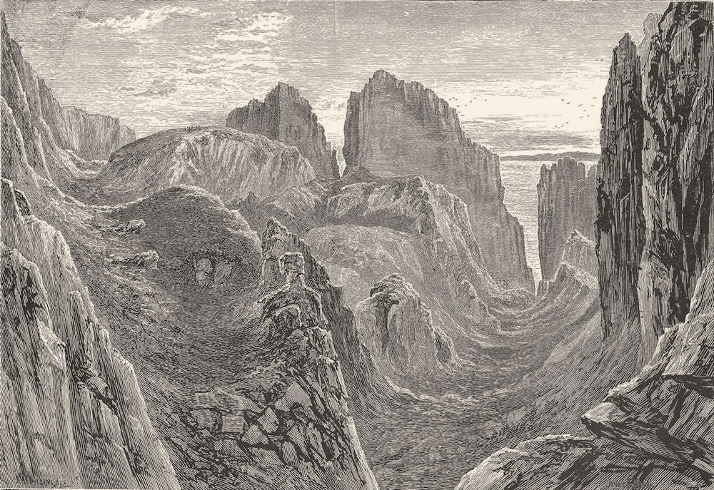 SCOTLAND. The Quiraing, Skye c1886 old antique vintage print picture